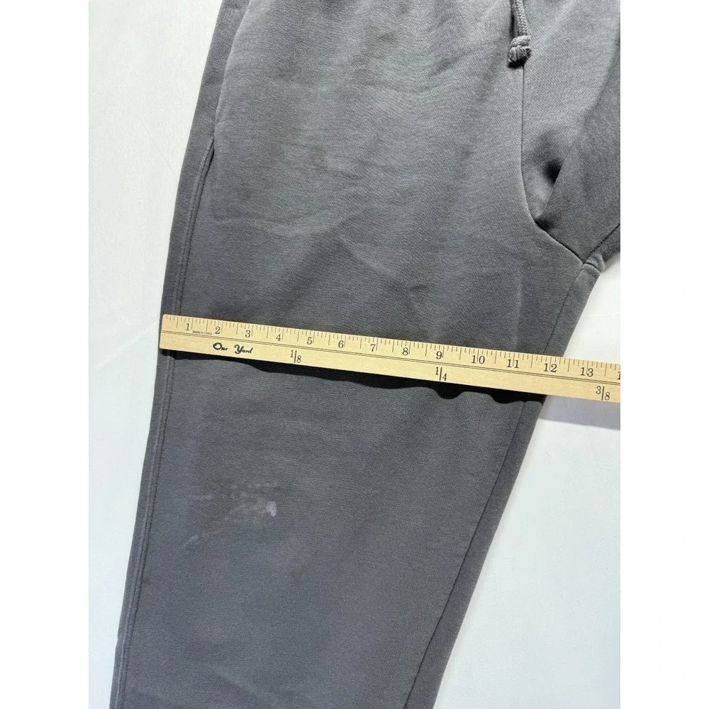 Zara Sweatpants Men Large Gray Cotton Fleece Lined Tapered Leg Drawstring Jogger